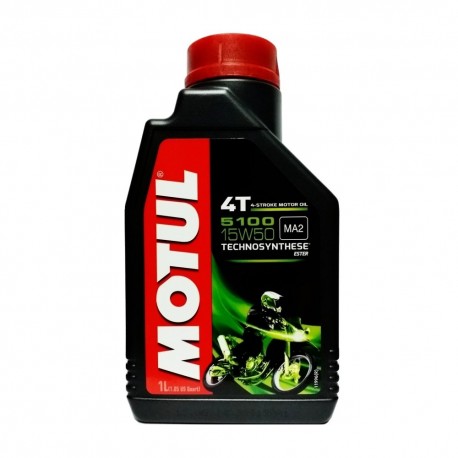 Motul 5100 Ester 4T 15W 50 1L, olej pro 4T motocykly.