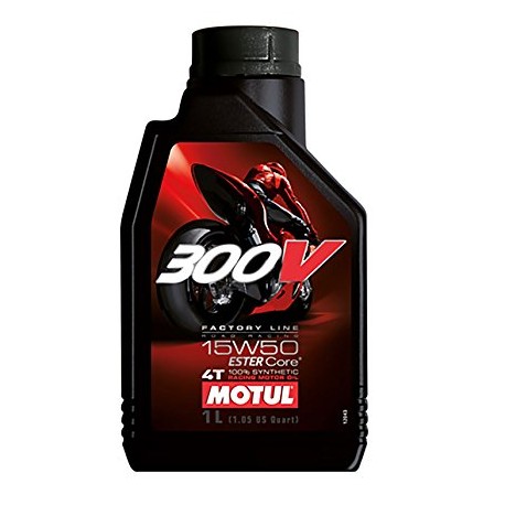 Motul 300V 15W 50 1l. Syntetický olej pro motocykly.