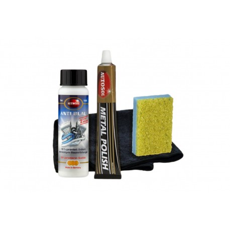 Bluing Remover, Autosol, sada k čištění svodů motocyklů.