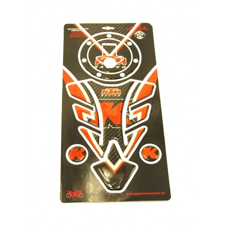 Tank pad KTM a polep víčka nádrže.