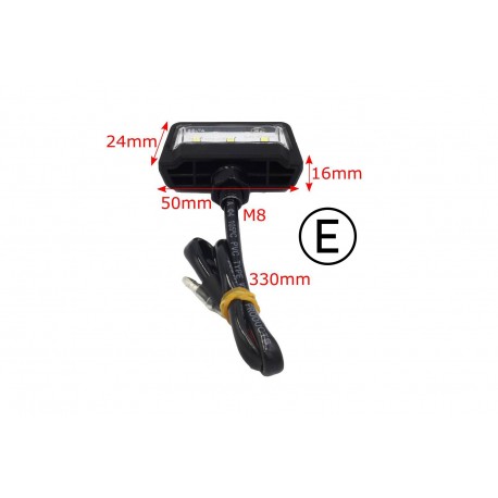 Světlo zadní SPZ na motorku, M-Style