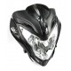 Přední světlo RAPTOR na motorku. Černá.