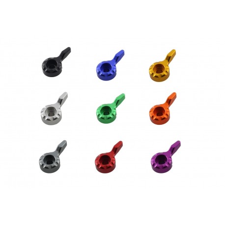 CNC štelováky k páčkám, různé barvy.