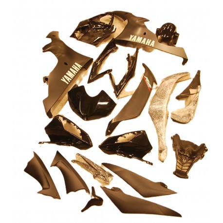 Kapoty pro Yamaha YZF R6 2008-2010 černé matné.  Poškozený díl.