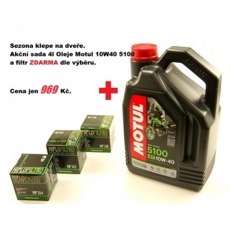 Motul 10W40 5100 4L, ESTER.  motorový olej pro motocykly.