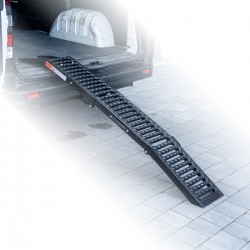 Nájezdová rampa pro motocykly, skládací, černá, zatížení pro 340 kg.