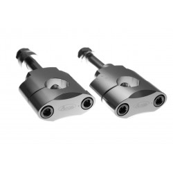 Klemy řídítek Accel 28,6 mm výška 35 mm. Černé, šroub M12.