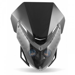 Přední street maska Alien LED, na motorku