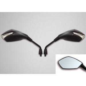 Zrcátka RAVENA s led blinkrem, na motorku.