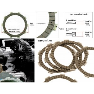 Spojkové lamely BMW  F650 GS,  F650 CS