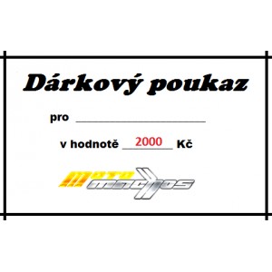 Dárkový poukaz 2000 Kč.