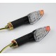 Led blinkr na motorku ARROW1, černý, dlouhý.