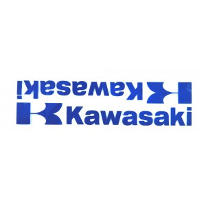 Samolepka Kawasaki, 3M, reflexní, modrá.