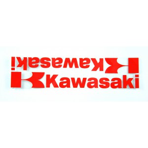 Samolepka Kawasaki, 3M, reflexní, červená.