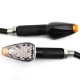 Led blinkr na motorku ARROW1, černý, dlouhý.