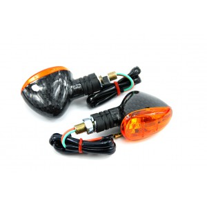 Blinkry na motorku, oranžové, Černé tělo.